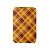 Niedlicher Pumpkin Orange Karierter kleiner Badema Badematte (Vorderseite Vertikal)