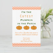 Niedlicher Pumpkin Patch im Oktober Pumpkins zum G Einladung (Stehend Vorderseite)