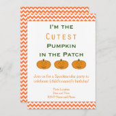 Niedlicher Pumpkin Patch im Oktober Pumpkins zum G Einladung (Vorne/Hinten)