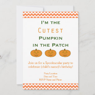 Niedlicher Pumpkin Patch im Oktober Pumpkins zum G Einladung