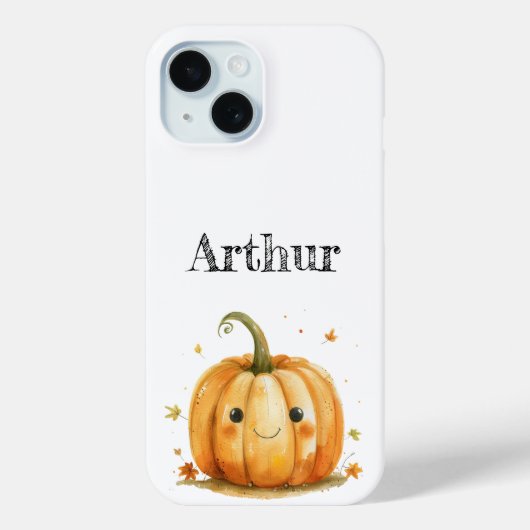 Niedlicher Pumpkin Personalisierten Halloween-Fall Case-Mate iPhone Hülle (Rückseite)