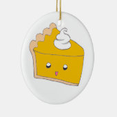Niedlicher Pumpkin Pie Slice Keramik Ornament (Rechts)
