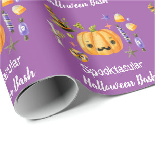 Niedlicher Pumpkin Spooktacular Halloween Bash Lil Geschenkpapier