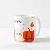 Niedlicher Pumpkin und Geist Kaffeetasse (VorderseiteRechts)