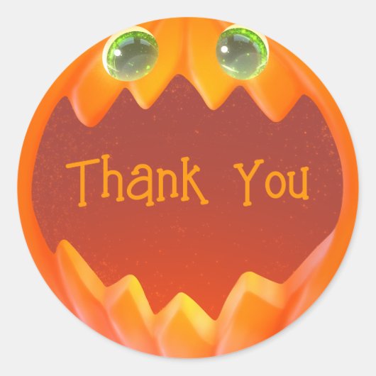 Niedlicher Pumpkin Vielen Dank Sticker Halloween-P (Vorderseite)
