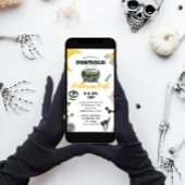 Niedlicher Pumpkin-Wasserfarben-Halloween-Bash Einladung