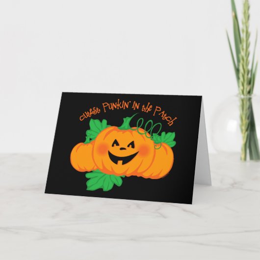 Niedlicher Punkin-Patch Karte (Vorderseite)