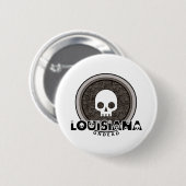 Niedlicher Punkschädel-Louisiana-Knopf Button (Vorne & Hinten)