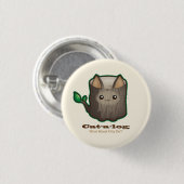 Niedlicher Punny Katzen-Klotz Button (Vorne & Hinten)
