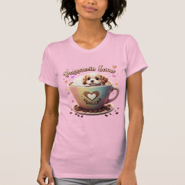 Niedlicher Puppuccino Welpe Kawaii Dog Kaffee Love T-Shirt