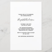 Niedlicher Puppy Graduate Abschluss Einladung (Rückseite)