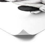 Niedlicher Puppy-Hund auf Weiß Poster (Ecke)