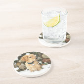 Niedlicher Puppy Labrador Retrieve Getränkeuntersetzer (Seite)