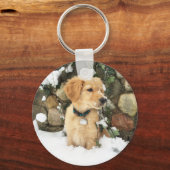 Niedlicher Puppy Labrador Retrieve Schlüsselanhänger (Vorderseite)