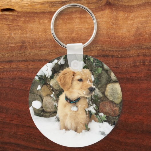 Niedlicher Puppy Labrador Retrieve Schlüsselanhänger (Vorderseite)