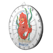 Niedlicher Pygmäen-Seepferd-Cartoon Dartscheibe (Vorderseite rechts)