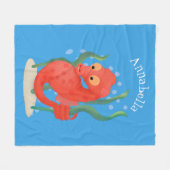 Niedlicher Pygmäen-Seepferd-Cartoon Fleecedecke (Vorderseite (Horizontal))