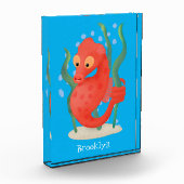 Niedlicher Pygmäen-Seepferd-Cartoon Fotoblock (Links)