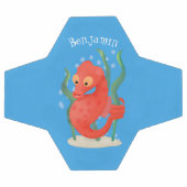 Niedlicher Pygmäen-Seepferd-Cartoon Fußball (Flach)