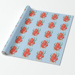 Niedlicher Pygmäen-Seepferd-Cartoon Geschenkpapier