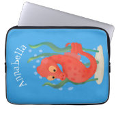 Niedlicher Pygmäen-Seepferd-Cartoon Laptopschutzhülle (Vorderseite)