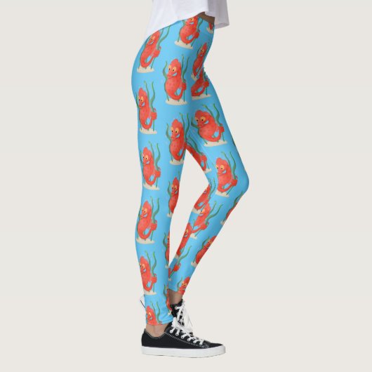 Niedlicher Pygmäen-Seepferd-Cartoon Leggings (Rechts)
