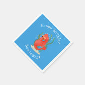 Niedlicher Pygmäen-Seepferd-Cartoon Serviette (Ecke)