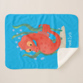 Niedlicher Pygmäen-Seepferd-Cartoon Sherpadecke (Vorderseite (Horizontal))