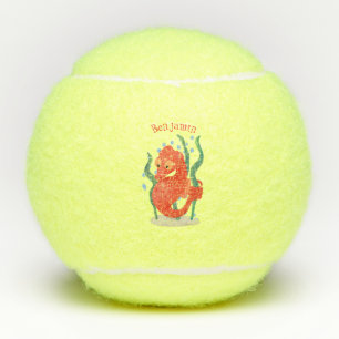 Niedlicher Pygmäen-Seepferd-Cartoon Tennisbälle