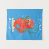 Niedlicher Pygmäen-Seepferd-Cartoon Wandteppich (Vorderseite (Horizontal))