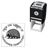 Niedlicher Quad Echidna Australien Bibliotheksname Permastempel (Beispiel)