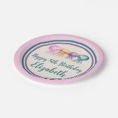 Niedlicher Quallenfisch unter dem Meer Pappteller (Schrägansicht)