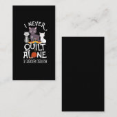 Niedlicher Quilter Cat Eigentümer Quilting Feline Visitenkarte (Vorne/Hinten)