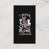 Niedlicher Quilter Cat Eigentümer Quilting Feline Visitenkarte (Vorderseite)