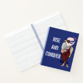Niedlicher Quirky Motivierend Bird: "Rise & Conque Notizblock (Innenseite)