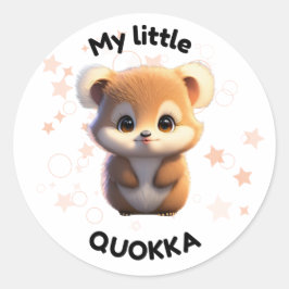 Niedlicher Quokka-Aufkleber Runder Aufkleber