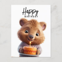 Niedlicher Quokka mit Geburtstagskuchen