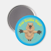 Niedlicher Quokka-Springer-Cartoon Magnet (Vorderseite/Rückseite)