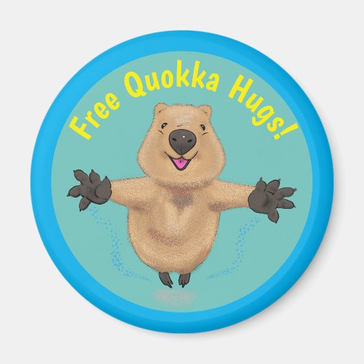 Niedlicher Quokka-Springer-Cartoon Magnet (Vorne)