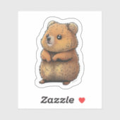 Niedlicher Quokka-Sticker Aufkleber (Blatt)