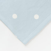 Niedlicher Rabbit Pastel Blue Polka Dots Kinder Fleecedecke (Ecke)