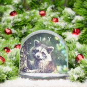 Niedlicher Raccoon auf dem Dschungelschneeglobe Schneekugeln (Weihnachten)