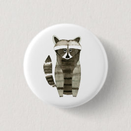 Niedlicher Raccoon Button, Button