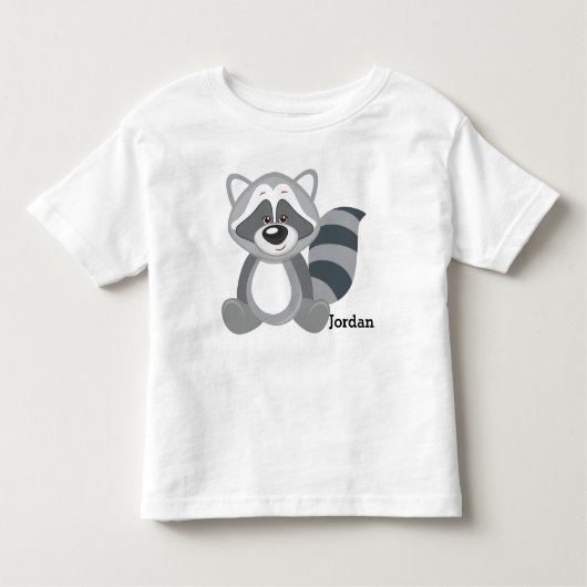 Niedlicher Raccoon des Kindes Wald Kleinkind T-shirt (Vorderseite)