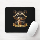 Niedlicher Raccoon Drink Kaffee Funny für Damen Te Mousepad (Mit Mouse)
