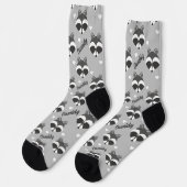 Niedlicher Raccoon-Gesichtsname Tier Socken (Linkes Detail)