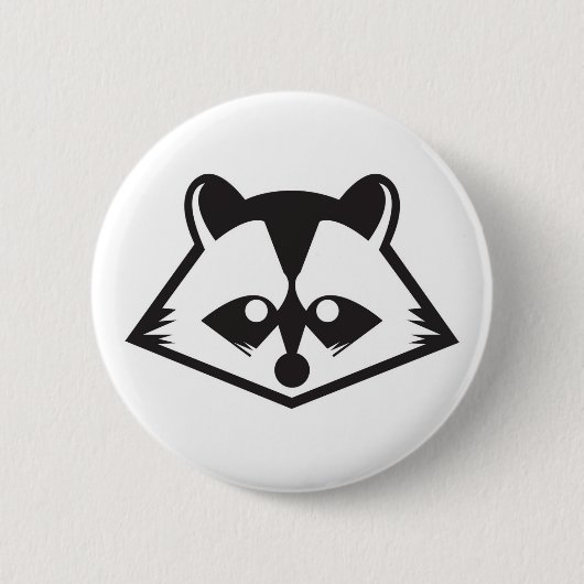 Niedlicher Raccoon-Knopf Button (Vorderseite)