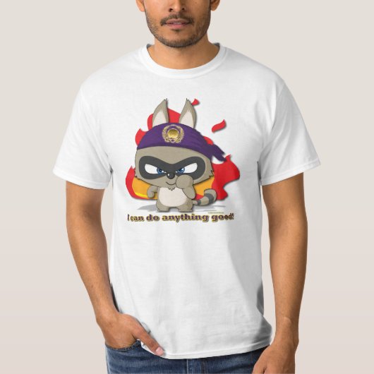 Niedlicher Raccoon-lustiger T-Shirt (Vorderseite)