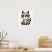 Niedlicher Raccoon Poster (Küche)