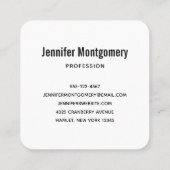 Niedlicher Raccoon-Ruhen auf einem Protokoll Quadratische Visitenkarte (Rückseite)